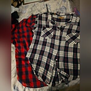 2 plaid top bundle